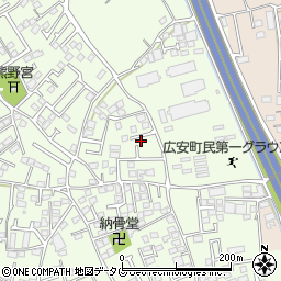 熊本県上益城郡益城町広崎1140-6周辺の地図