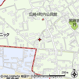 熊本県上益城郡益城町広崎1080-2周辺の地図
