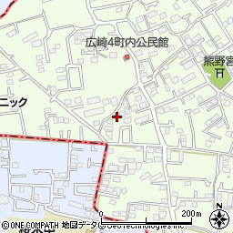 熊本県上益城郡益城町広崎1080-2周辺の地図