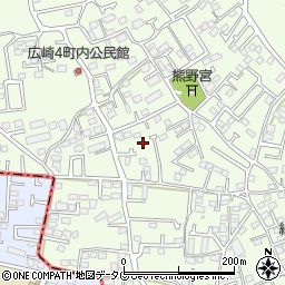 熊本県上益城郡益城町広崎1089-8周辺の地図