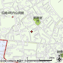 熊本県上益城郡益城町広崎1089-3周辺の地図