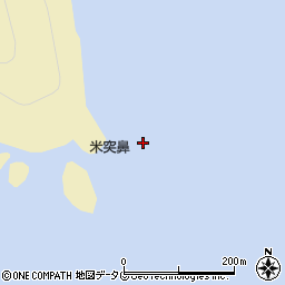 米突鼻周辺の地図