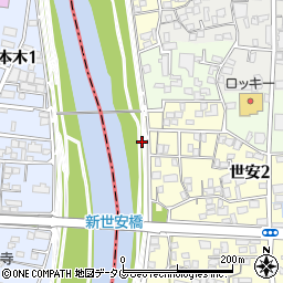 熊本県熊本市中央区世安2丁目7周辺の地図