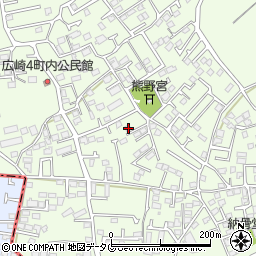 熊本県上益城郡益城町広崎1098-12周辺の地図