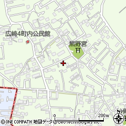 熊本県上益城郡益城町広崎1098-14周辺の地図