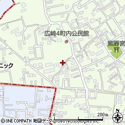 熊本県上益城郡益城町広崎1075周辺の地図