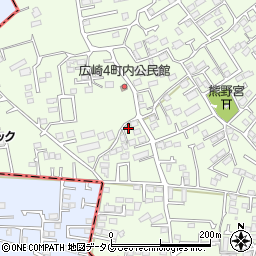 熊本県上益城郡益城町広崎1081-5周辺の地図