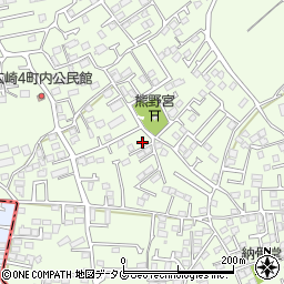 熊本県上益城郡益城町広崎1098-10周辺の地図