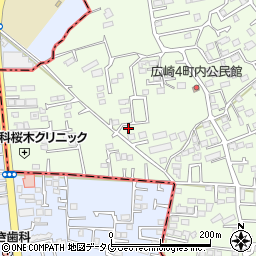 熊本県上益城郡益城町広崎1048-11周辺の地図