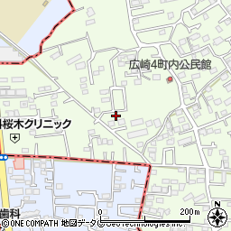 熊本県上益城郡益城町広崎1048-10周辺の地図