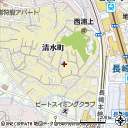 長崎県長崎市清水町周辺の地図