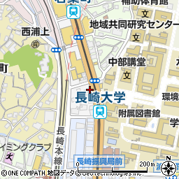 オリックスレンタカー長崎大学前店周辺の地図