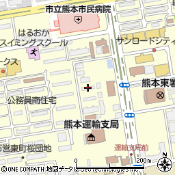 国土交通省九州地方整備局熊本河川国道事務所東町宿舎周辺の地図