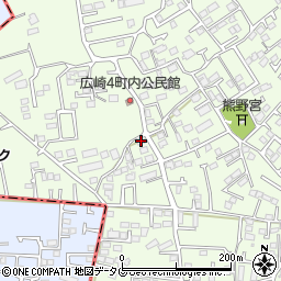 熊本県上益城郡益城町広崎1081-1周辺の地図
