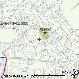 熊本県上益城郡益城町広崎1098-16周辺の地図
