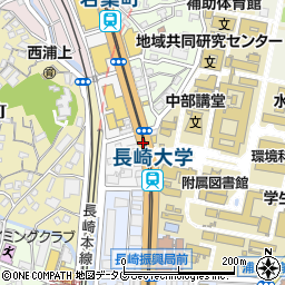 長崎大学前周辺の地図