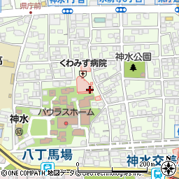 熊本県熊本市中央区神水周辺の地図