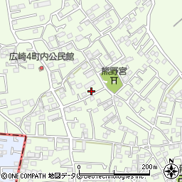 熊本県上益城郡益城町広崎1098-5周辺の地図