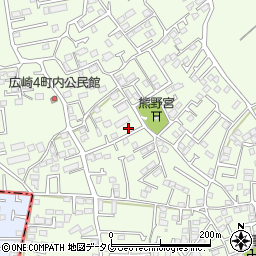 熊本県上益城郡益城町広崎1098-6周辺の地図
