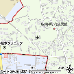 熊本県上益城郡益城町広崎1048-15周辺の地図