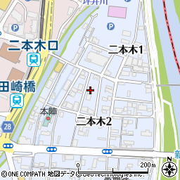 熊本県熊本市西区二本木2丁目周辺の地図