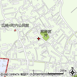 熊本県上益城郡益城町広崎1098-7周辺の地図
