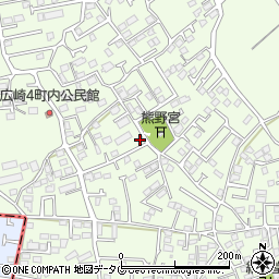 熊本県上益城郡益城町広崎1098-3周辺の地図