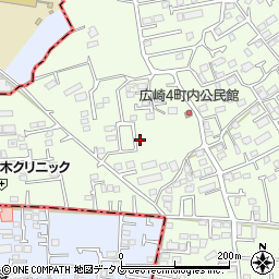 熊本県上益城郡益城町広崎1048-6周辺の地図