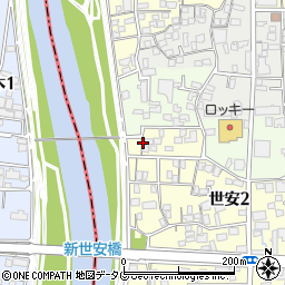 熊本県熊本市中央区世安2丁目8周辺の地図