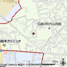 熊本県上益城郡益城町広崎1048-16周辺の地図