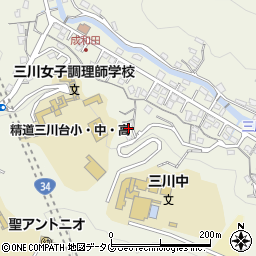 長崎県長崎市三川町1200周辺の地図