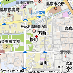 長崎県島原市桜町周辺の地図