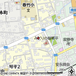 玉泉院南熊本会館本館周辺の地図