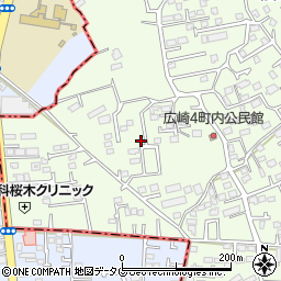 熊本県上益城郡益城町広崎1050-6周辺の地図
