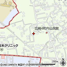 熊本県上益城郡益城町広崎1053-7周辺の地図