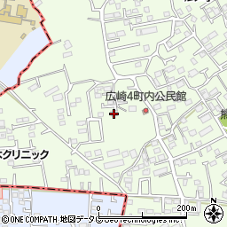 熊本県上益城郡益城町広崎1053-8周辺の地図
