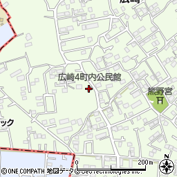 広崎４町内公民館周辺の地図