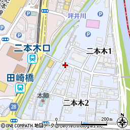 リパーク熊本二本木２丁目第５駐車場周辺の地図