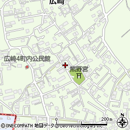 熊本県上益城郡益城町広崎1313周辺の地図