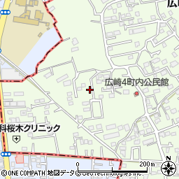 熊本県上益城郡益城町広崎1050-11周辺の地図