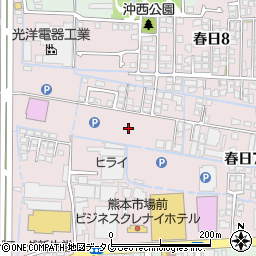 熊本県熊本市西区春日7丁目11周辺の地図