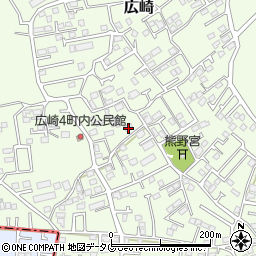 熊本県上益城郡益城町広崎1398周辺の地図