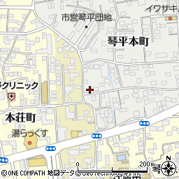 熊本県熊本市中央区琴平本町10-17周辺の地図