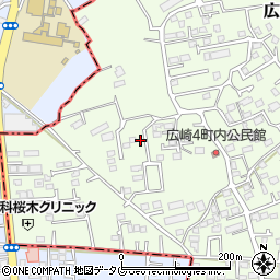 熊本県上益城郡益城町広崎1050-12周辺の地図
