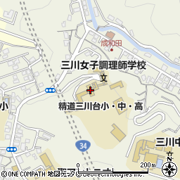精道三川台小学校周辺の地図
