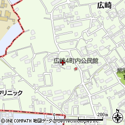 熊本県上益城郡益城町広崎1057周辺の地図