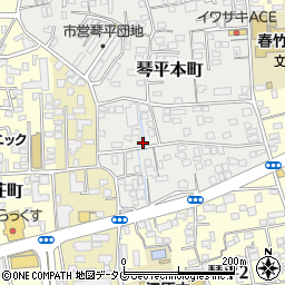 熊本県熊本市中央区琴平本町10-11周辺の地図