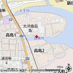 長崎県島原市高島周辺の地図