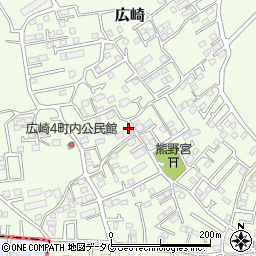 熊本県上益城郡益城町広崎1398-2周辺の地図