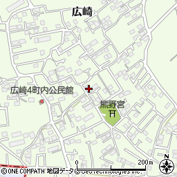 熊本県上益城郡益城町広崎1315-1周辺の地図